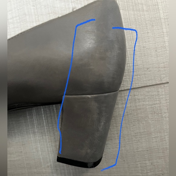 Grey square toe Naturalizer Keela pumps - Picture 5 of 6